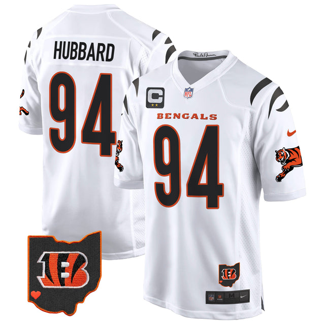 Men's Cincinnati Bengals 2024 Game Jersey - All Stitched - White - Sam Hubbard — view 1