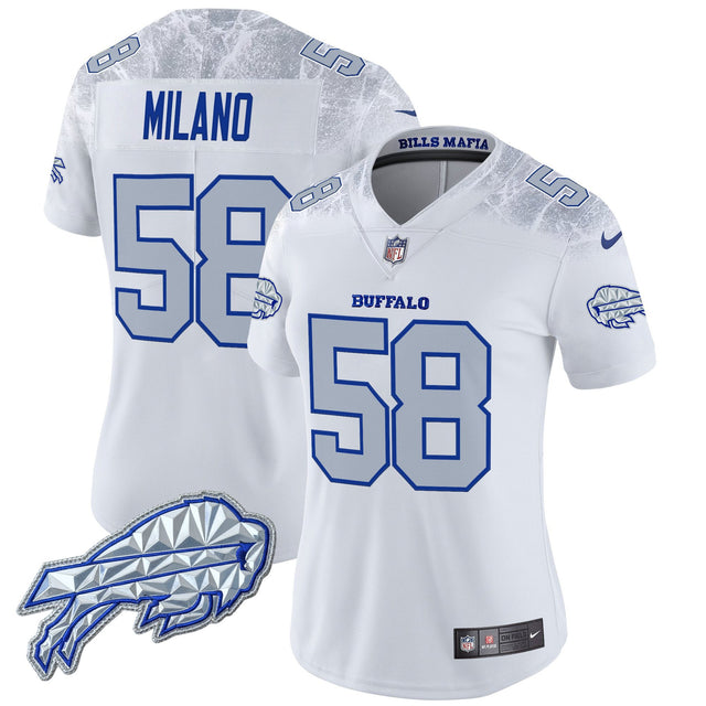 Women's Buffalo Bills 2025 Rivalries Vapor Limited Jersey - All Stitched - Cold Front - Matt Milano — view 1