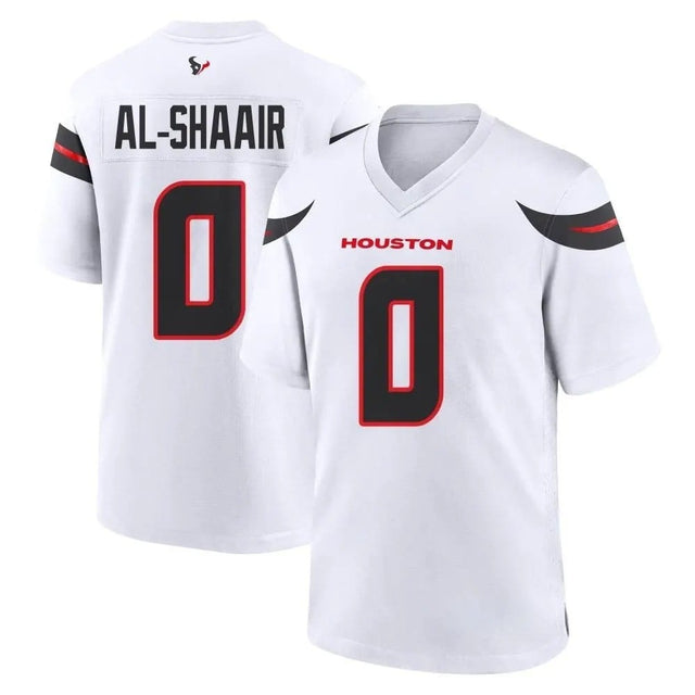 Azeez Al-Shaair Houston Texans Game Jersey - All Stitched - White — view 1