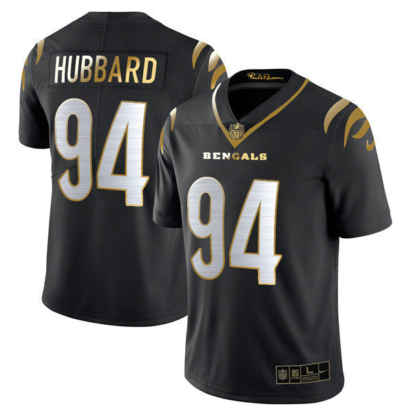 Men's Cincinnati Bengals Player Vapor Limited Jersey - All Stitched - Black Gold - Sam Hubbard — view 1