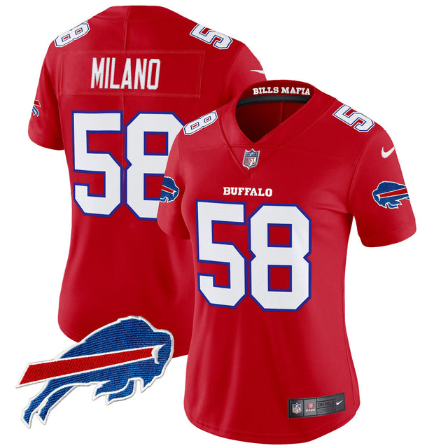 Women's Buffalo Bills 2025 Rivalries Vapor Limited Jersey - All Stitched - Red - Matt Milano — view 1