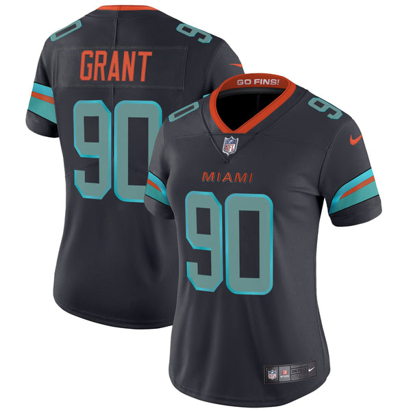 Women's Miami Dolphins 2025 Rivalries Vapor Limited Jersey - All Stitched - Dark Waters - Kenneth Grant — view 1