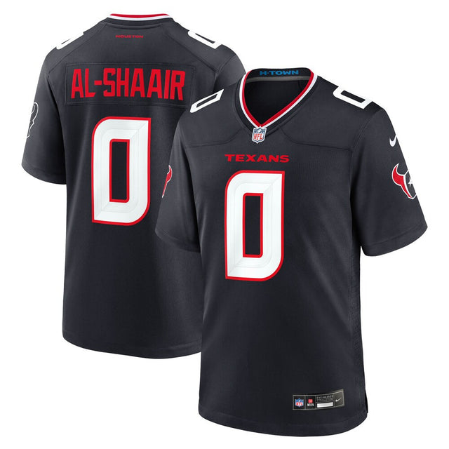 Azeez Al-Shaair Houston Texans Game Jersey - All Stitched - Navy — view 1